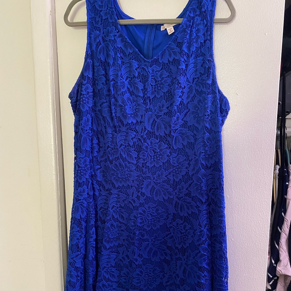 Blue lace dress